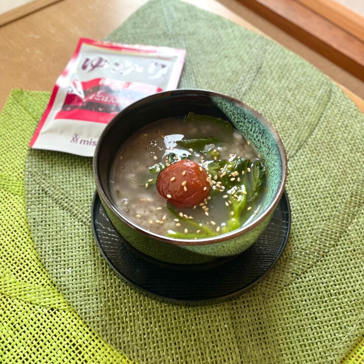春を感じる…ゆかり味♡菜の花おじや